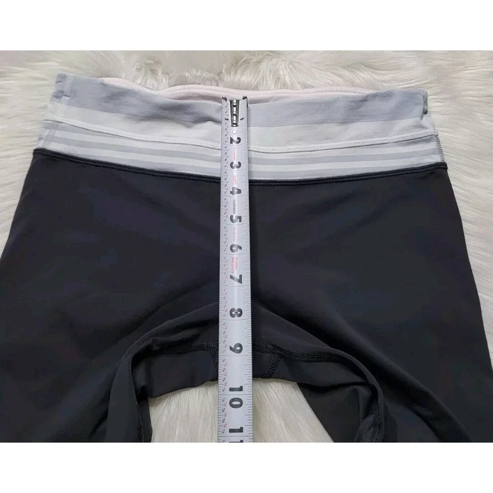 Lululemon Run Inspire Crop Leggings Black Mid Rise Women's Size 10